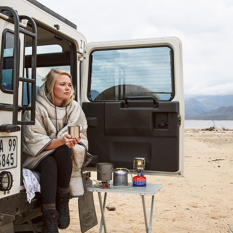 Portable Camping Quilt Warm  Travel Wearable Cloak
