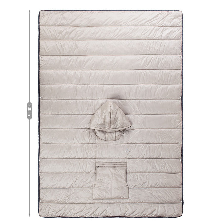 Portable Camping Quilt Warm  Travel Wearable Cloak