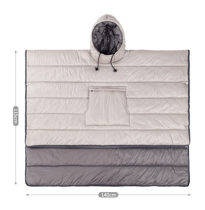Portable Camping Quilt Warm  Travel Wearable Cloak