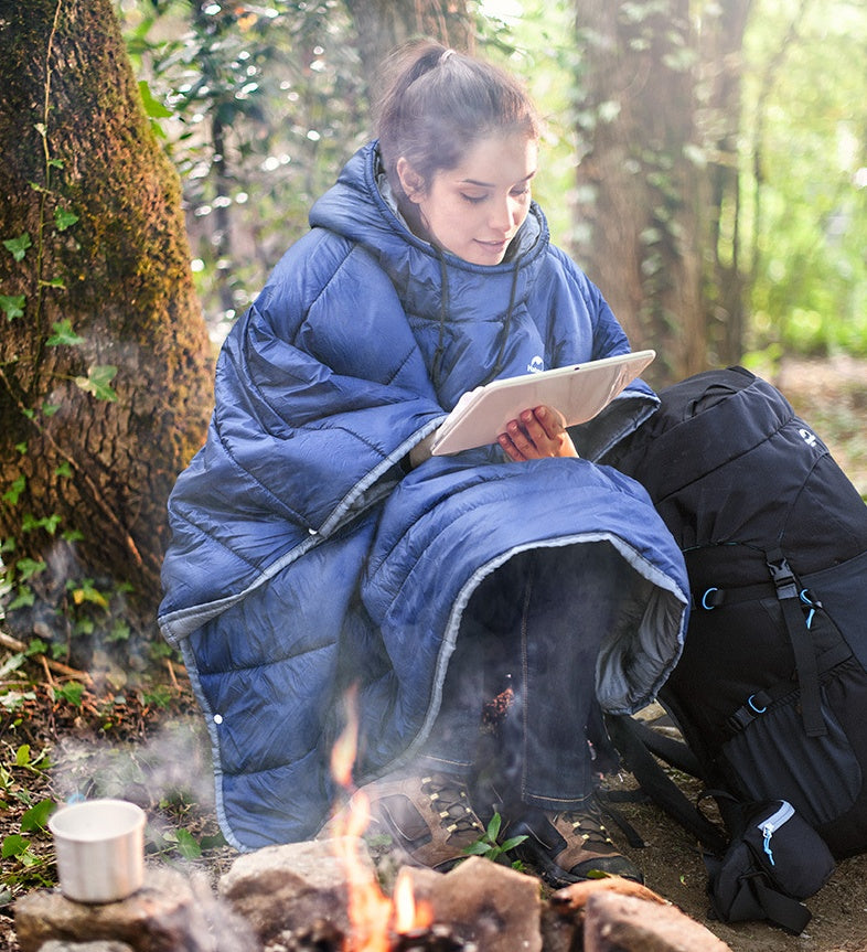 Portable Camping Quilt Warm  Travel Wearable Cloak